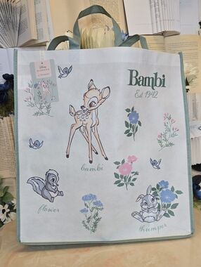 NWT Primark X Disney Bambi Tote Bag White & Green